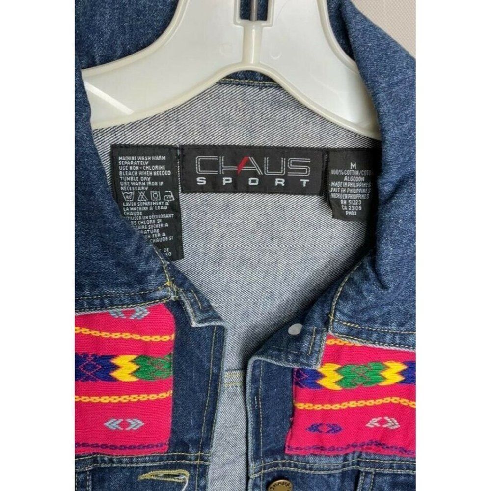 Nwt vintage Claus Sport jean denim jacket M medium Rare and super cool 80βs styl - Picture 3 of 7